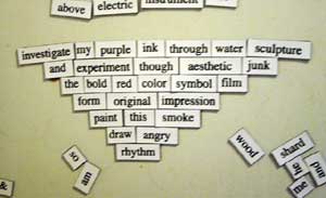 Magnetic poetry untitled 1