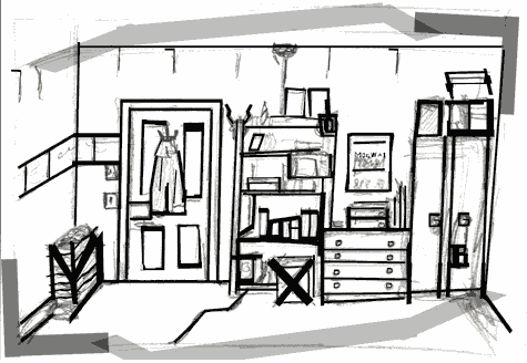 The back wall of my room