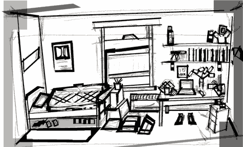 The front side of my room